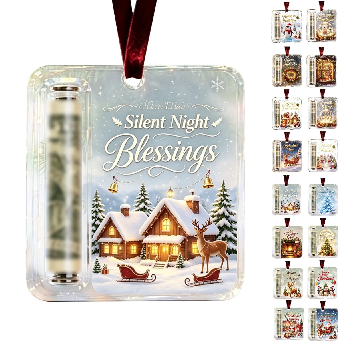 Clearance! Christmas Cash Gift Ornament, Christmas Money Holder for Cash, Christmas Decorations Gift (Merry Christmas)