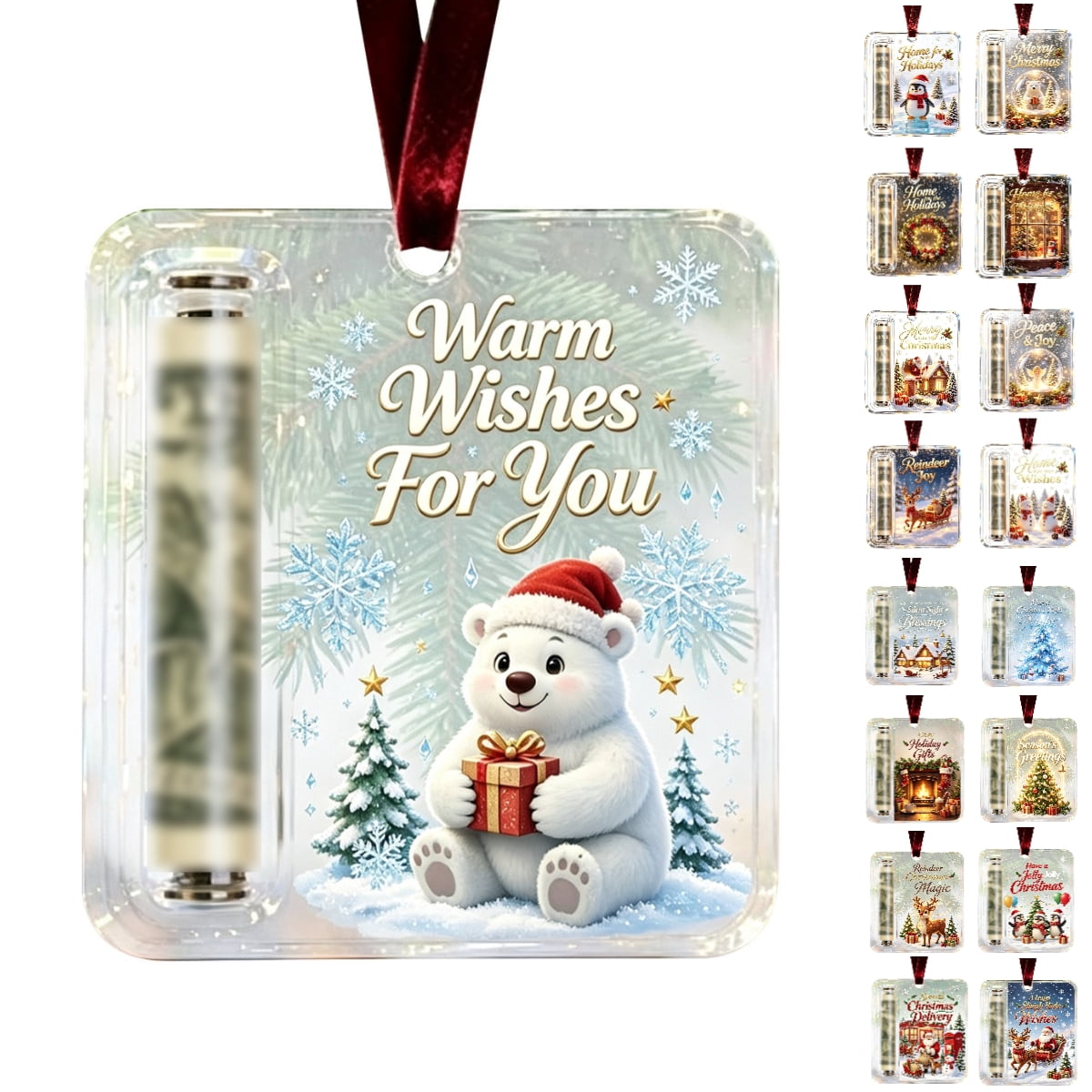 Clearance! Christmas Cash Gift Ornament, Christmas Money Holder for Cash, Christmas Decorations Gift (Merry Christmas)