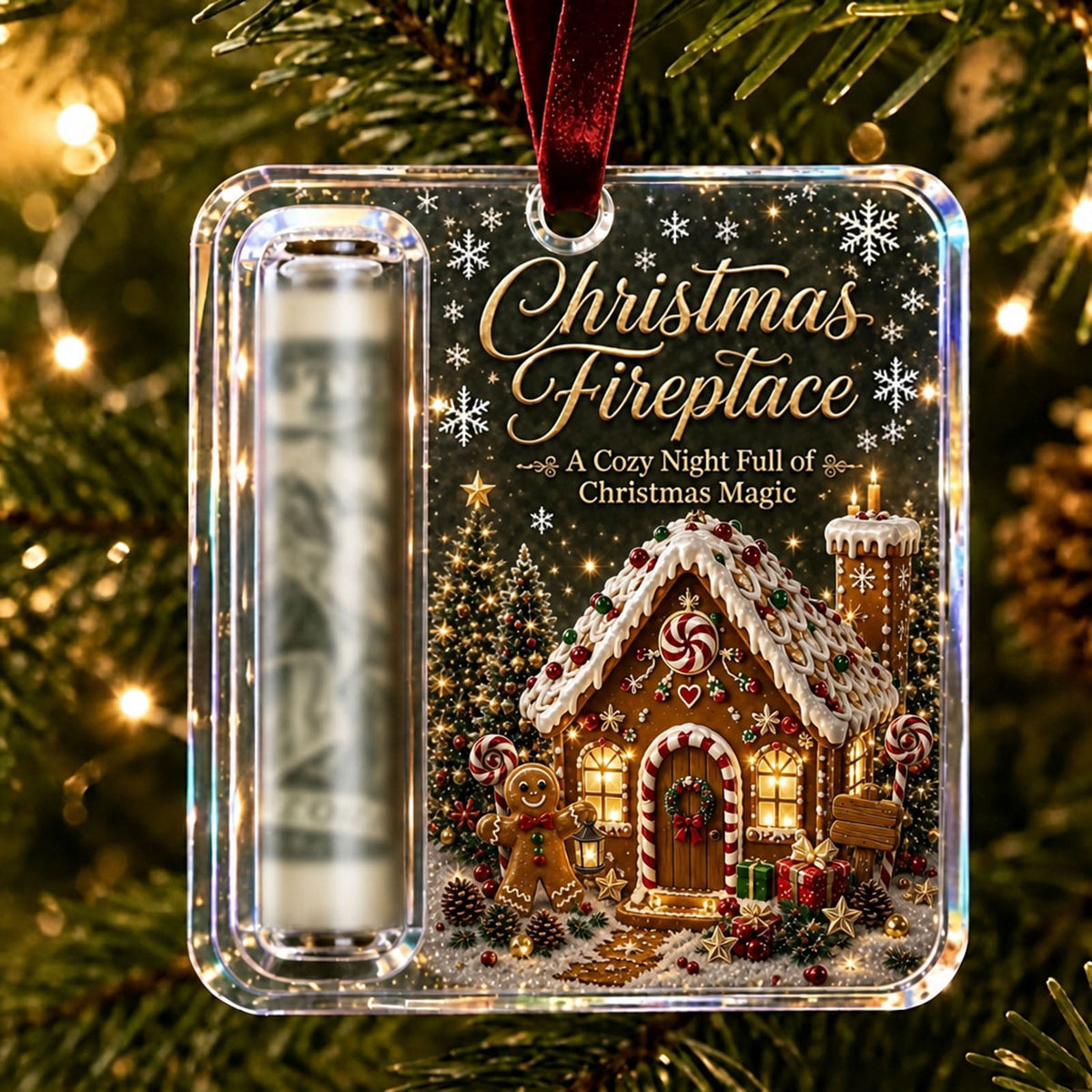 Clearance! Christmas Cash Gift Ornament, Christmas Money Holder for Cash, Christmas Decorations Gift (Merry Christmas)