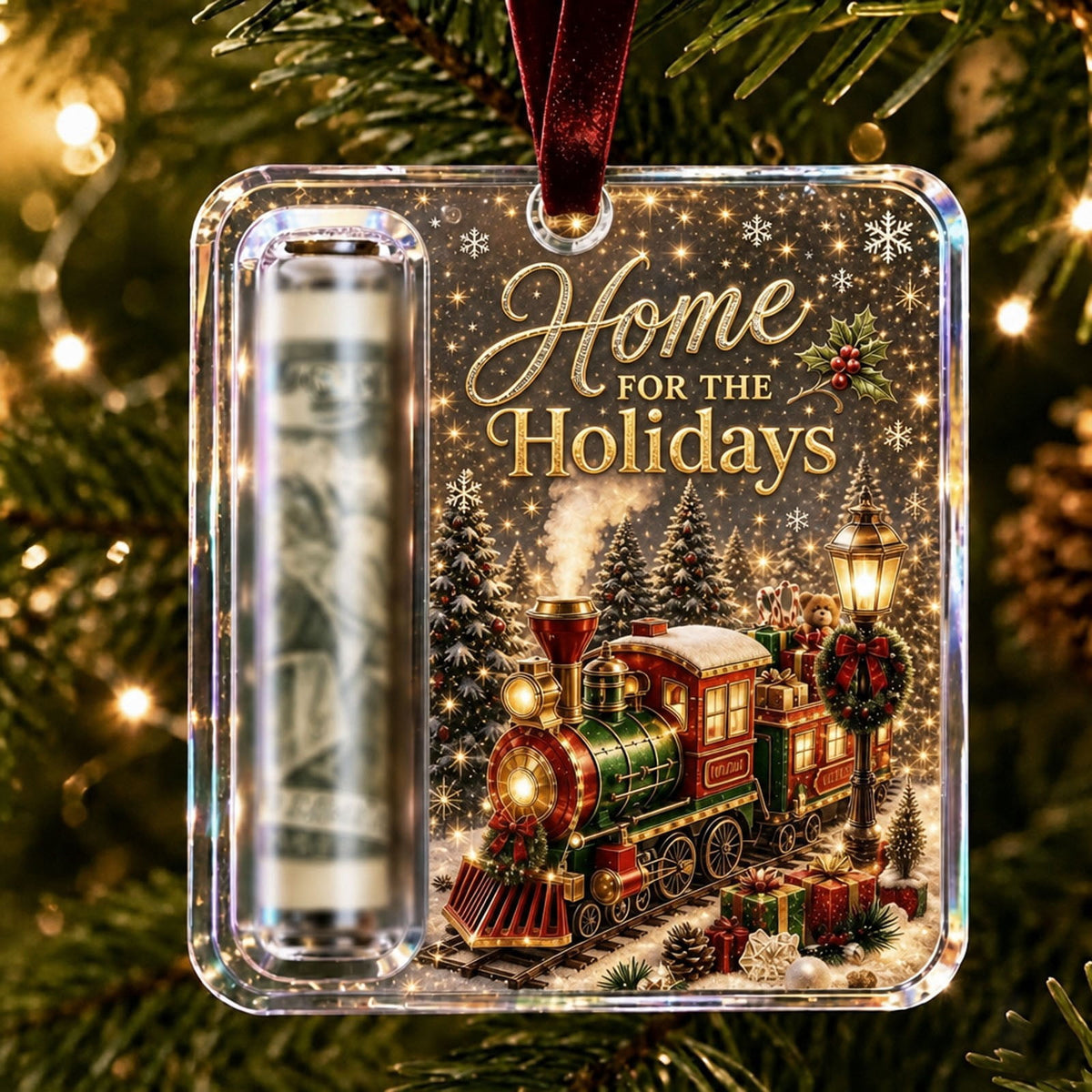 Clearance! Christmas Cash Gift Ornament, Christmas Money Holder for Cash, Christmas Decorations Gift (Merry Christmas)