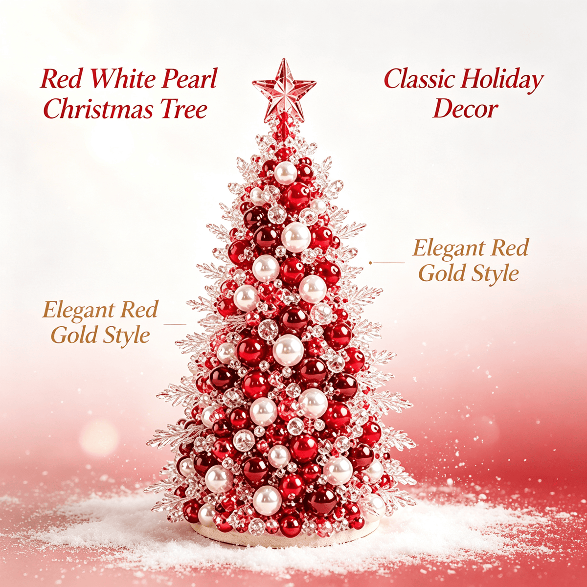 DIY Beaded Christmas Tree Kit, Christmas Decorations Handmade Beads Craft Set, Sparkling Crystal Xmas Ornaments for Tabletop Christmas Decor, Holiday Gifts for Adults by MPOISVA