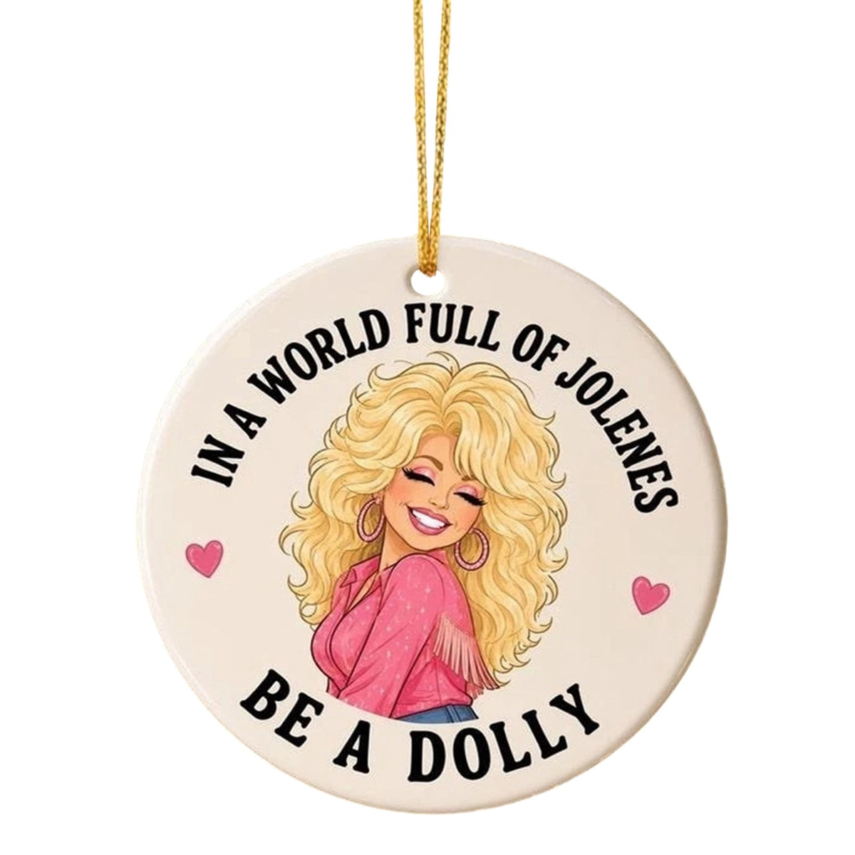 Dolly Memorial Acrylic Christmas Ornament Themed Christmas Ornament for Tree Car Office Home Dolly Themed Xmas Hanging Decor Country Music Holiday Decoration Gift