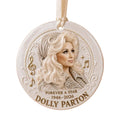 Dolly Memorial Acrylic Christmas Ornament Themed Christmas Ornament for Tree Car Office Home Dolly Themed Xmas Hanging Decor Country Music Holiday Decoration Gift