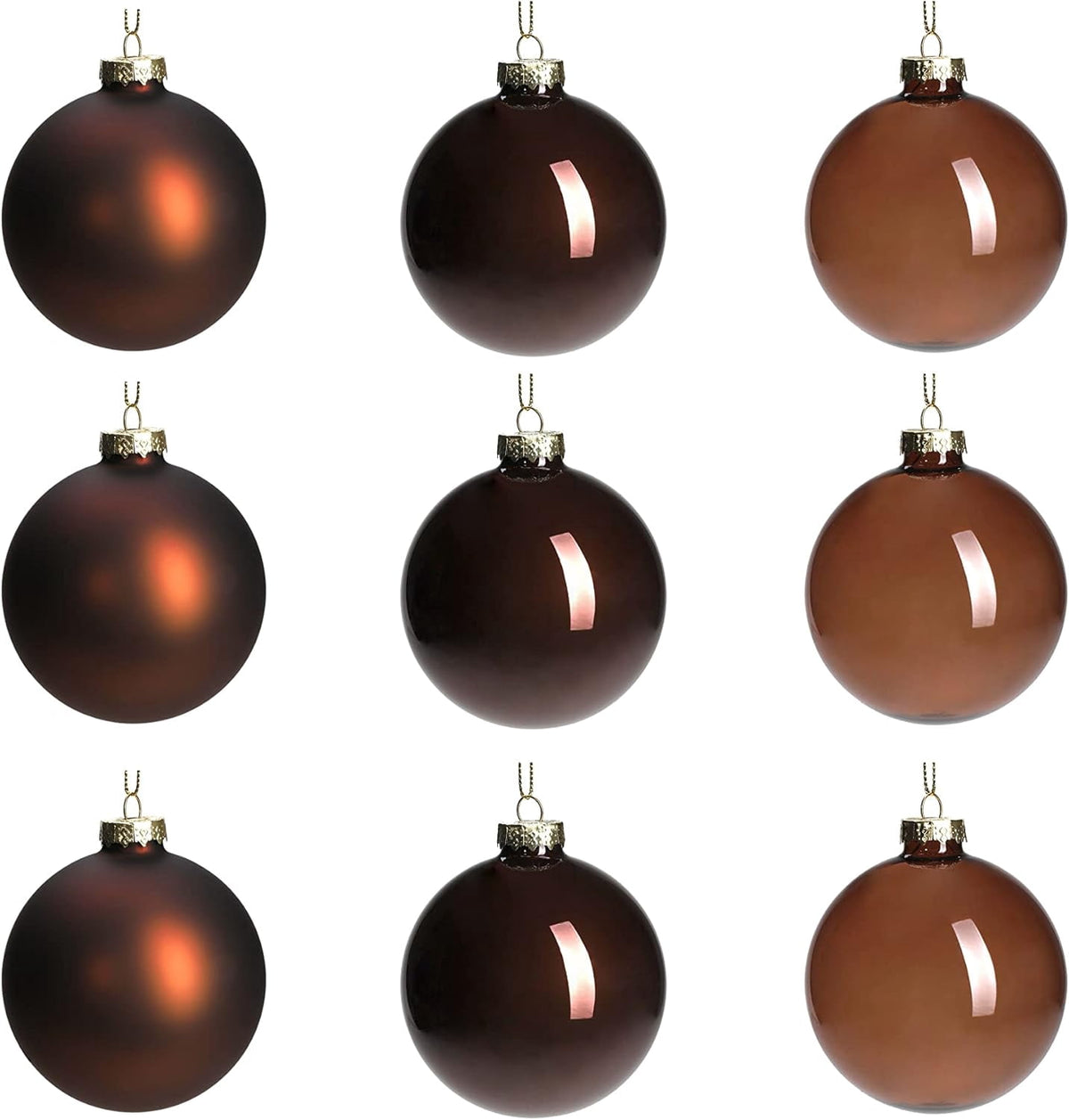 Glass Christmas Ornaments, Hanging Christmas Baubles for Xmas Tree Decoration, Wedding Party Gift