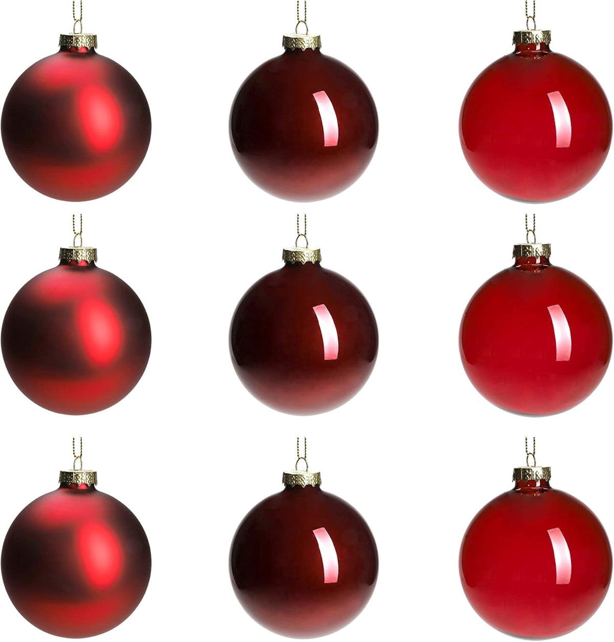 Glass Christmas Ornaments, Hanging Christmas Baubles for Xmas Tree Decoration, Wedding Party Gift