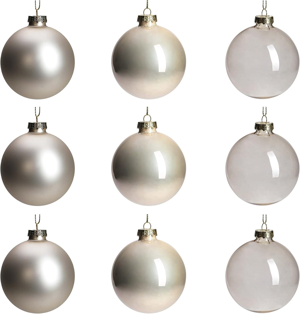 Glass Christmas Ornaments, Hanging Christmas Baubles for Xmas Tree Decoration, Wedding Party Gift