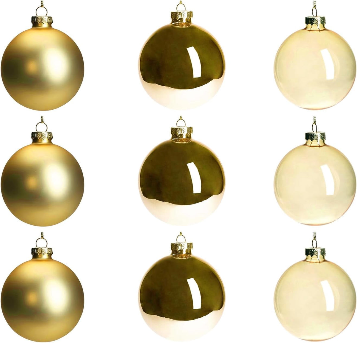 Glass Christmas Ornaments, Hanging Christmas Baubles for Xmas Tree Decoration, Wedding Party Gift