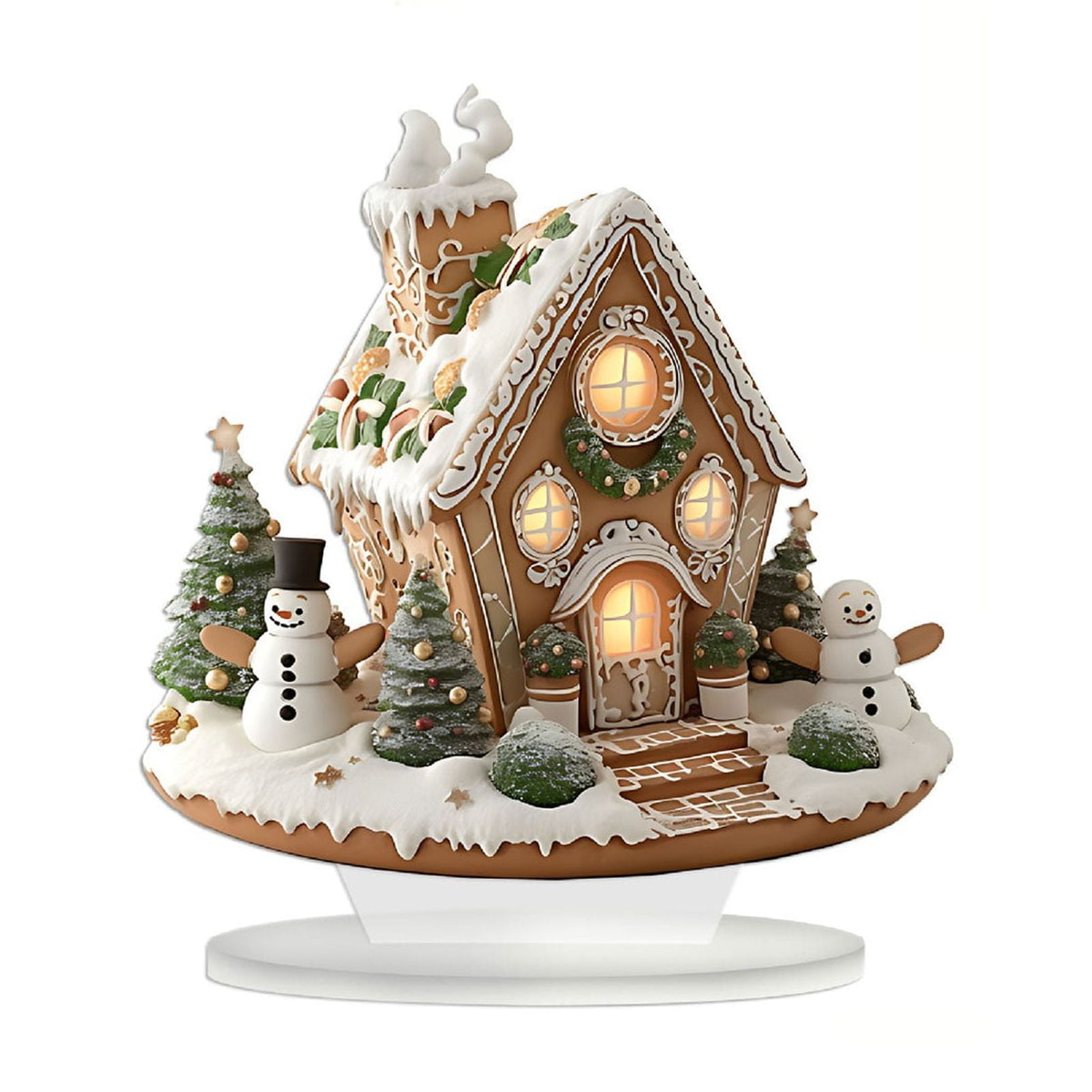 PEIBang Christmas Table Decorations,Snow House Decor Christmas Centerpiece,Christmas Village Houses for Home Office