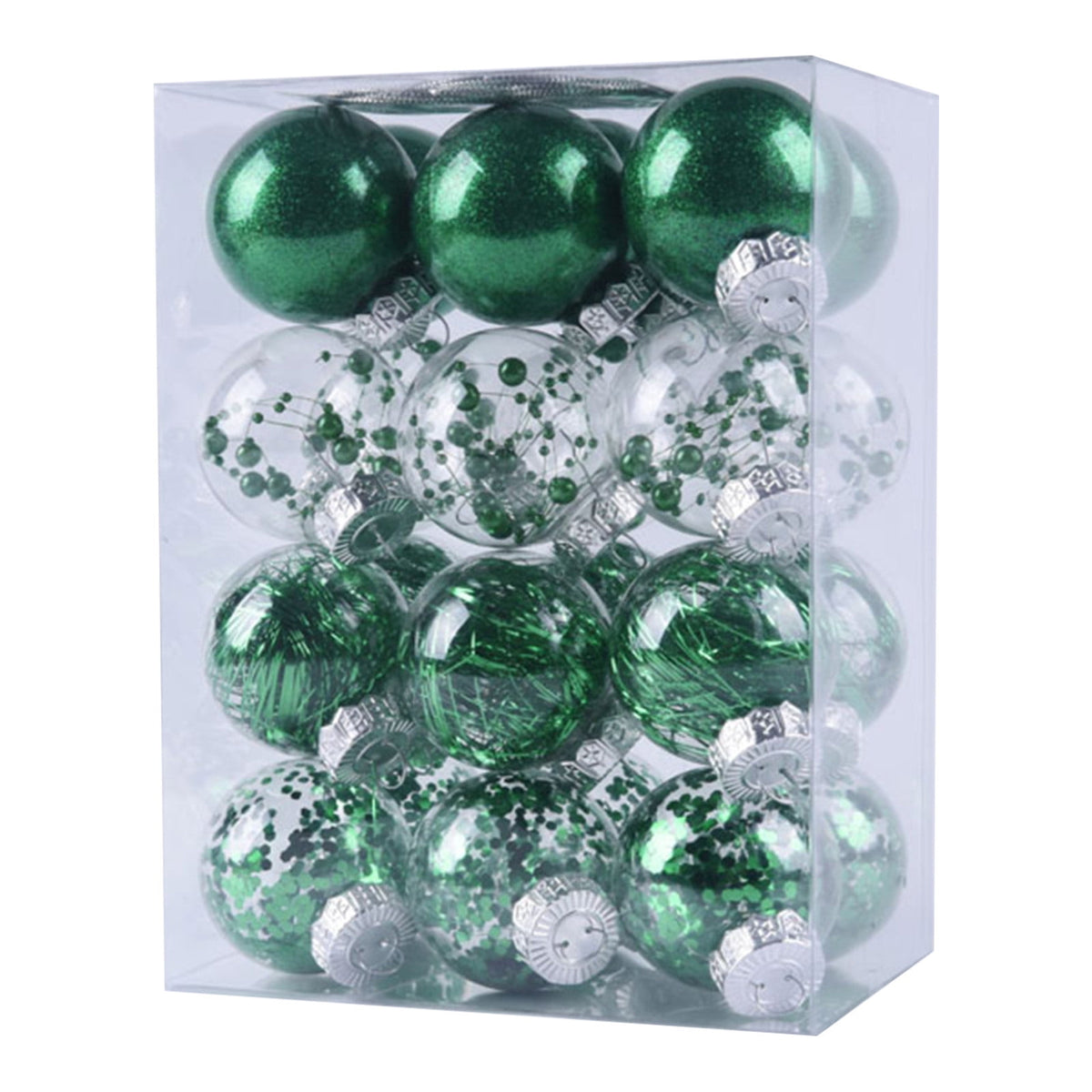 PEONAVET 24Pcs Christmas Balls Ornaments for Xmas Christmas Tree - Shatterproof Christmas Tree Decorations Hanging Ball for Holiday Wedding Party Decoration (Blue, 2.36"-6CM) Merry Christmas