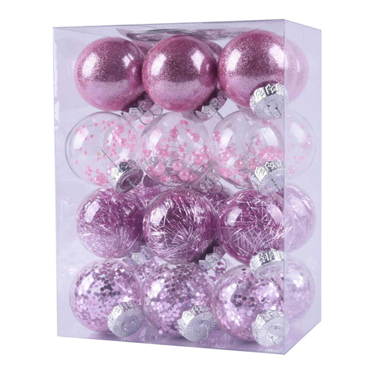PEONAVET 24Pcs Christmas Balls Ornaments for Xmas Christmas Tree - Shatterproof Christmas Tree Decorations Hanging Ball for Holiday Wedding Party Decoration (Blue, 2.36"-6CM) Merry Christmas