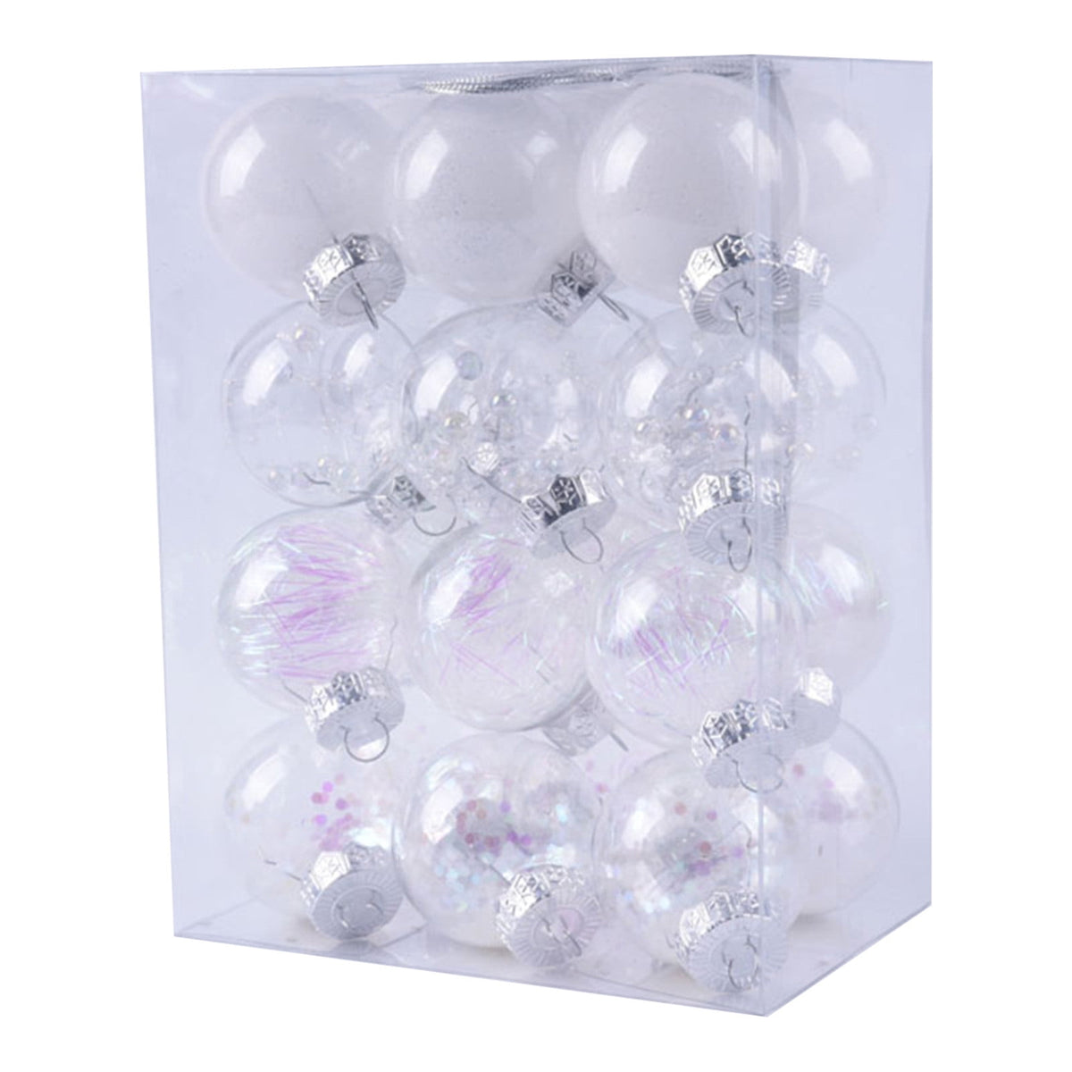 PEONAVET 24Pcs Christmas Balls Ornaments for Xmas Christmas Tree - Shatterproof Christmas Tree Decorations Hanging Ball for Holiday Wedding Party Decoration (Blue, 2.36"-6CM) Merry Christmas