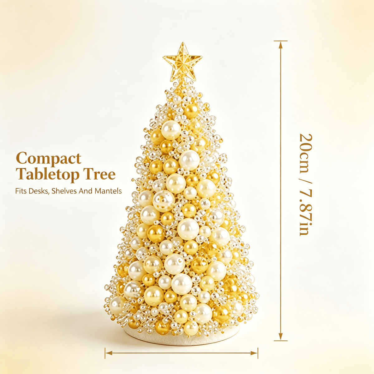 DIY Beaded Christmas Tree Kit, Christmas Decorations Handmade Beads Craft Set, Sparkling Crystal Xmas Ornaments for Tabletop Christmas Decor, Holiday Gifts for Adults by MPOISVA