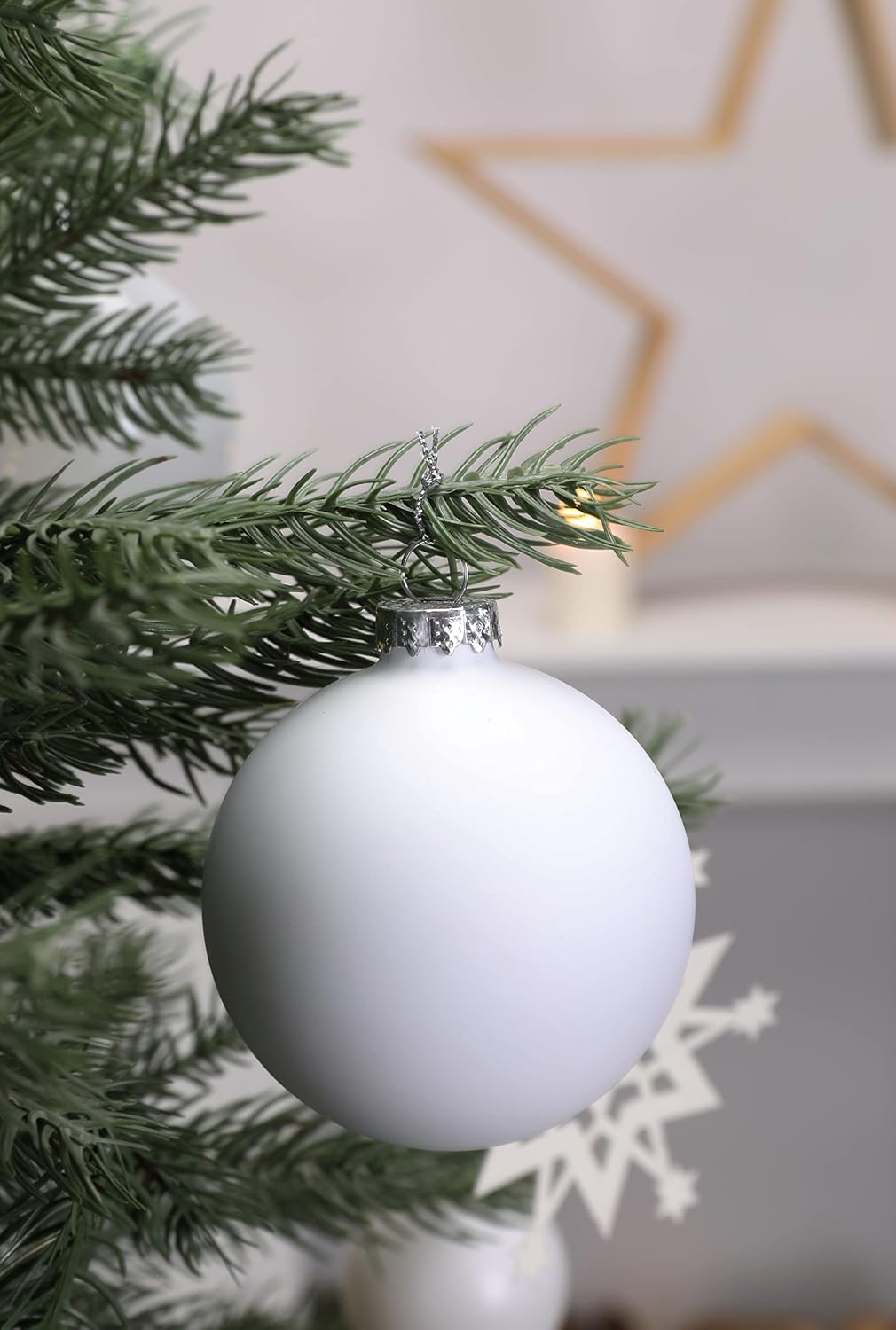 Glass Christmas Ornaments, Hanging Christmas Baubles for Xmas Tree Decoration, Wedding Party Gift