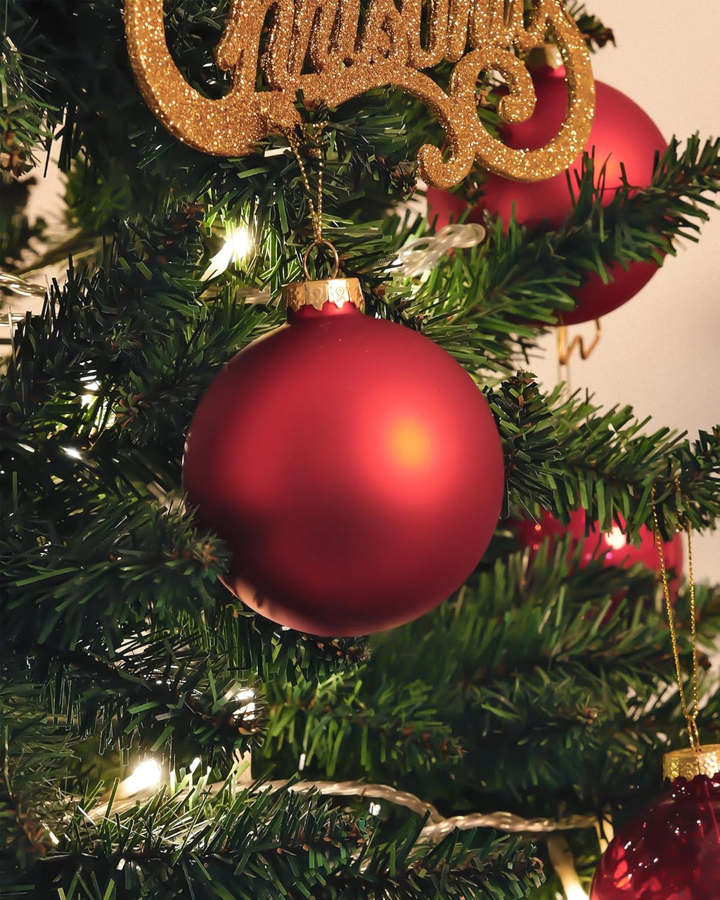 Glass Christmas Ornaments, Hanging Christmas Baubles for Xmas Tree Decoration, Wedding Party Gift