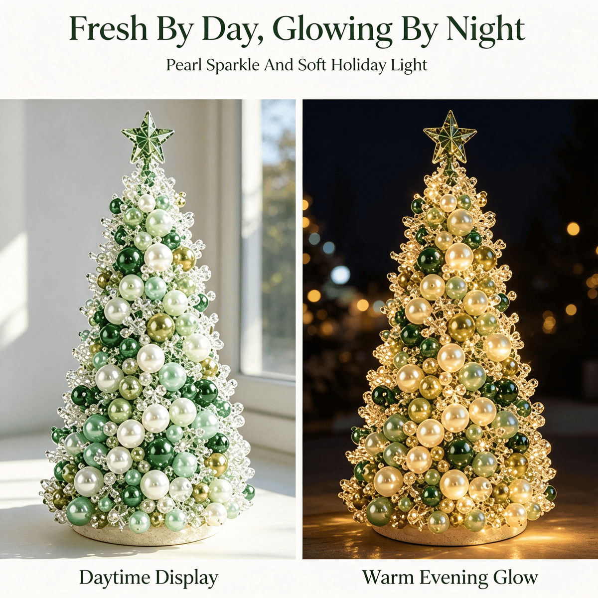 DIY Beaded Christmas Tree Kit, Christmas Decorations Handmade Beads Craft Set, Sparkling Crystal Xmas Ornaments for Tabletop Christmas Decor, Holiday Gifts for Adults by MPOISVA