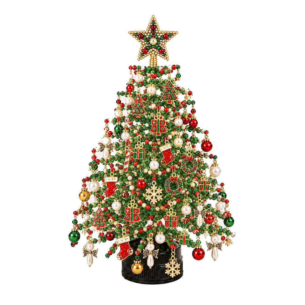DIY Beaded Christmas Tree Craft Kit Christmas Decorations, 3D Candy Beaded Christmas Tree Craft Kit Christmas Decor, Christmas Crafts for Adults