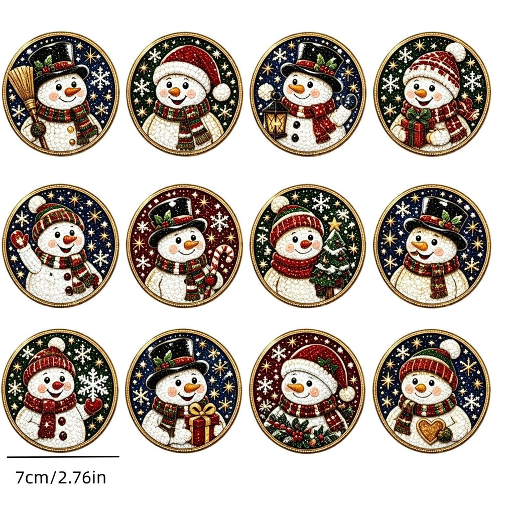 DIY Christmas Ornaments for Xmas Tree Hangings- Pearl Art Kits for Adults, Christmas Ornaments Set of 12, 2.76 Inch