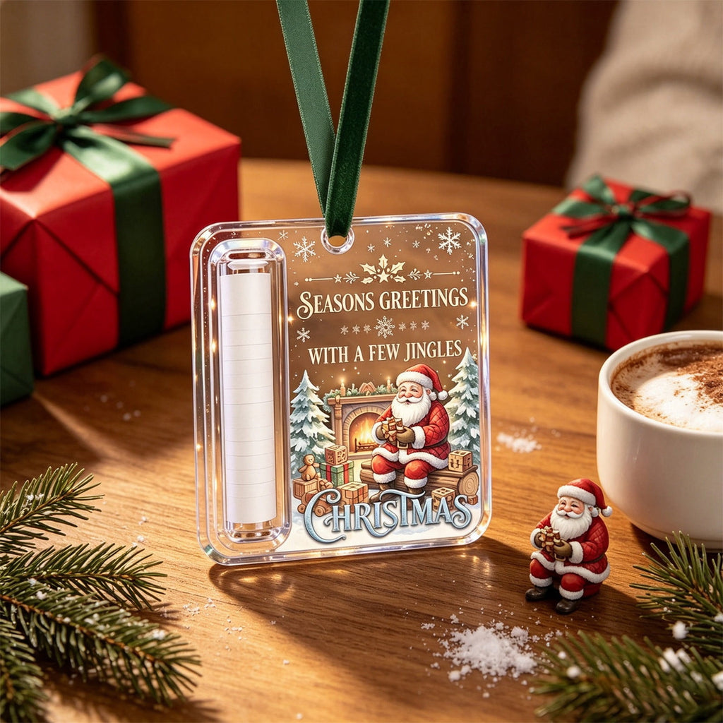 Christmas Cash Gift Stocking Shaped Ornament, Crystal-Clear Cash Holder Ornament with Xmas Stocking Design, Hanging Money Keepsake for Christmas Tree Wreath Garland, Surprise for Family Friends (F)