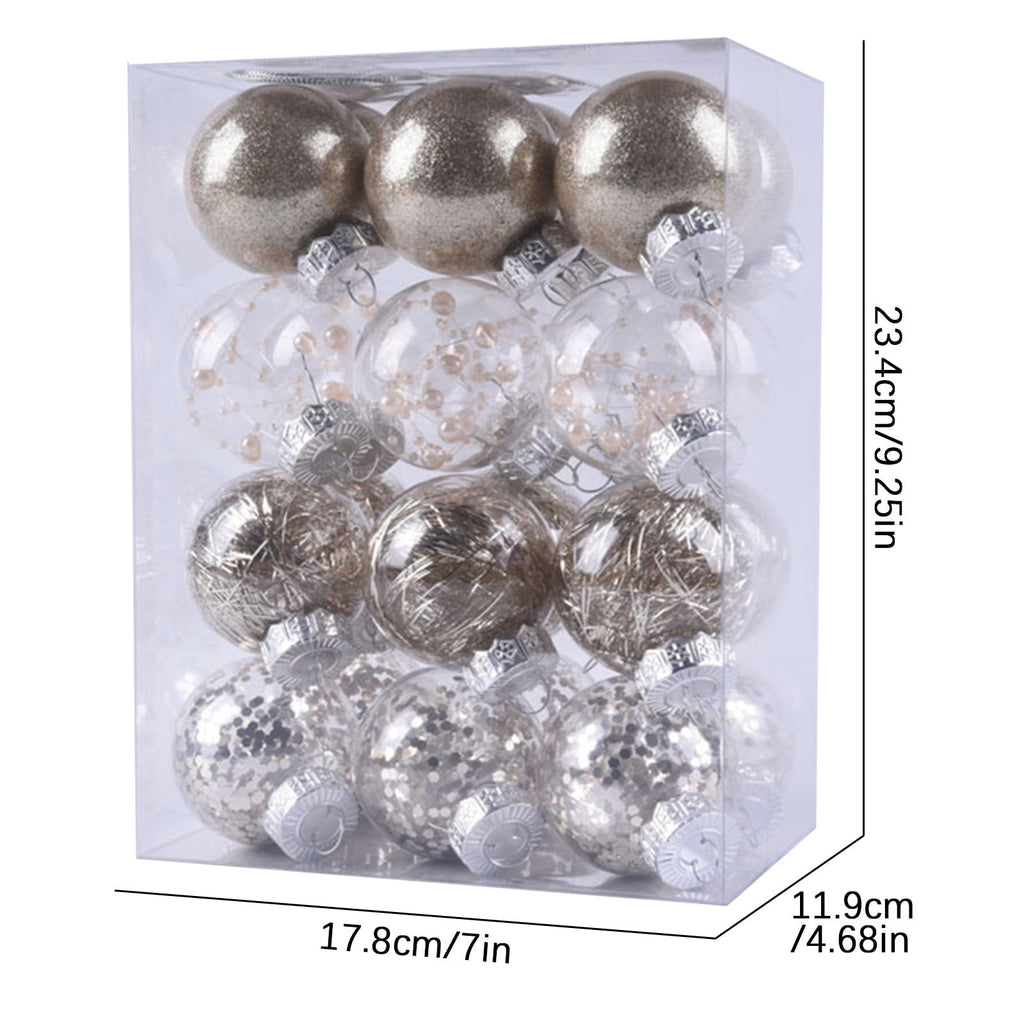 PEONAVET 24Pcs Christmas Balls Ornaments for Xmas Christmas Tree - Shatterproof Christmas Tree Decorations Hanging Ball for Holiday Wedding Party Decoration (Blue, 2.36"-6CM) Merry Christmas