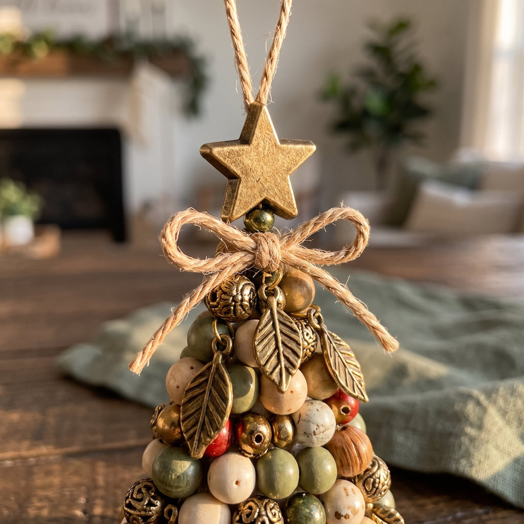 DIY Beaded Christmas Tree Kit, Christmas Decorations Handmade Beads Craft Set, Sparkling Crystal Xmas Ornaments for Tabletop Christmas Decor, Holiday Gifts for Adults by MPOISVA