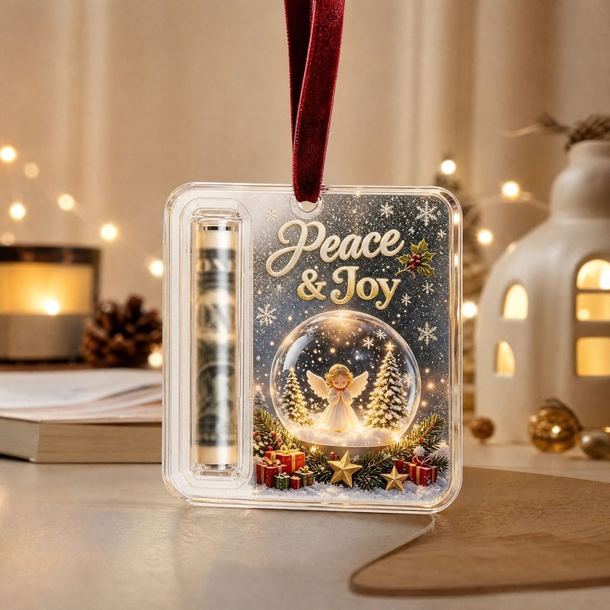 Clearance! Christmas Cash Gift Ornament, Christmas Money Holder for Cash, Christmas Decorations Gift (Merry Christmas)