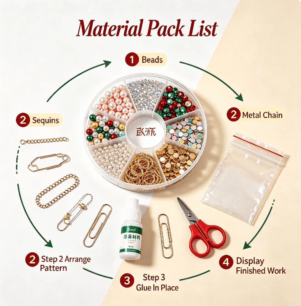 Christmas in July DIY Diamond Art Hanging Ornament – Handmade Sparkling Christmas Keepsake Quiet Leisure Craft for Summer Rainy Afternoons