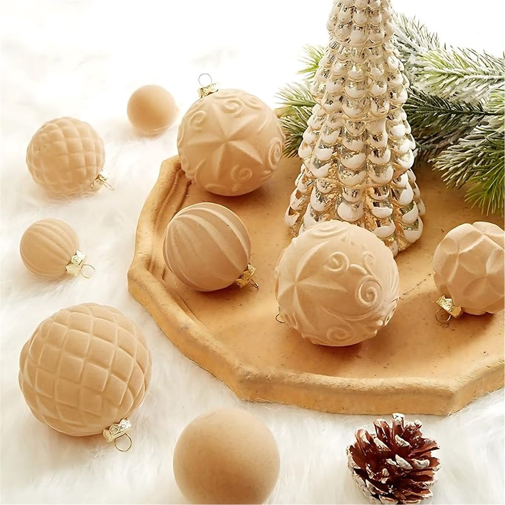 Glowing Christmas Scene Ornament Clearance, 3.15 Inch Light Up Mini Holiday Bauble with Warm LED, Xmas Tree Hanging Decor for Window Mantel Shelf