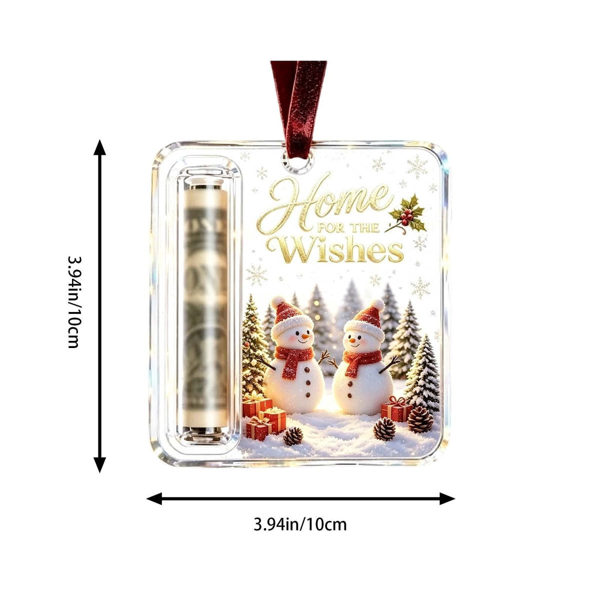 Clearance! Christmas Cash Gift Ornament, Christmas Money Holder for Cash, Christmas Decorations Gift (Merry Christmas)