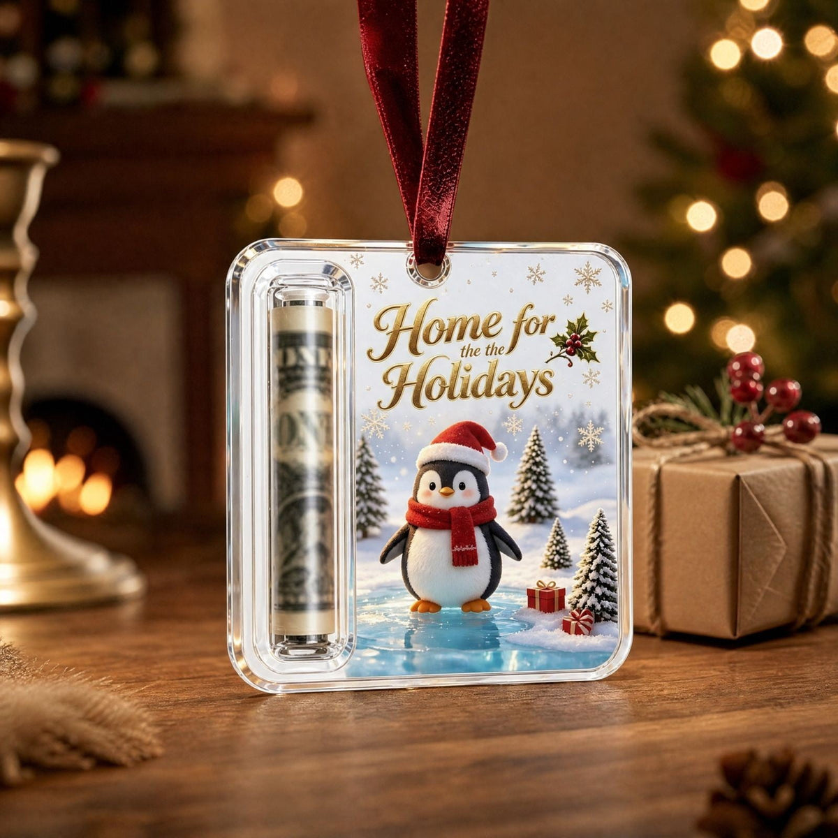 Clearance! Christmas Cash Gift Ornament, Christmas Money Holder for Cash, Christmas Decorations Gift (Merry Christmas)