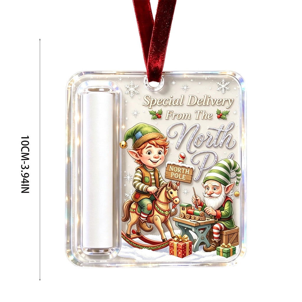 Christmas Cash Gift Stocking Shaped Ornament, Crystal-Clear Cash Holder Ornament with Xmas Stocking Design, Hanging Money Keepsake for Christmas Tree Wreath Garland, Surprise for Family Friends (F)
