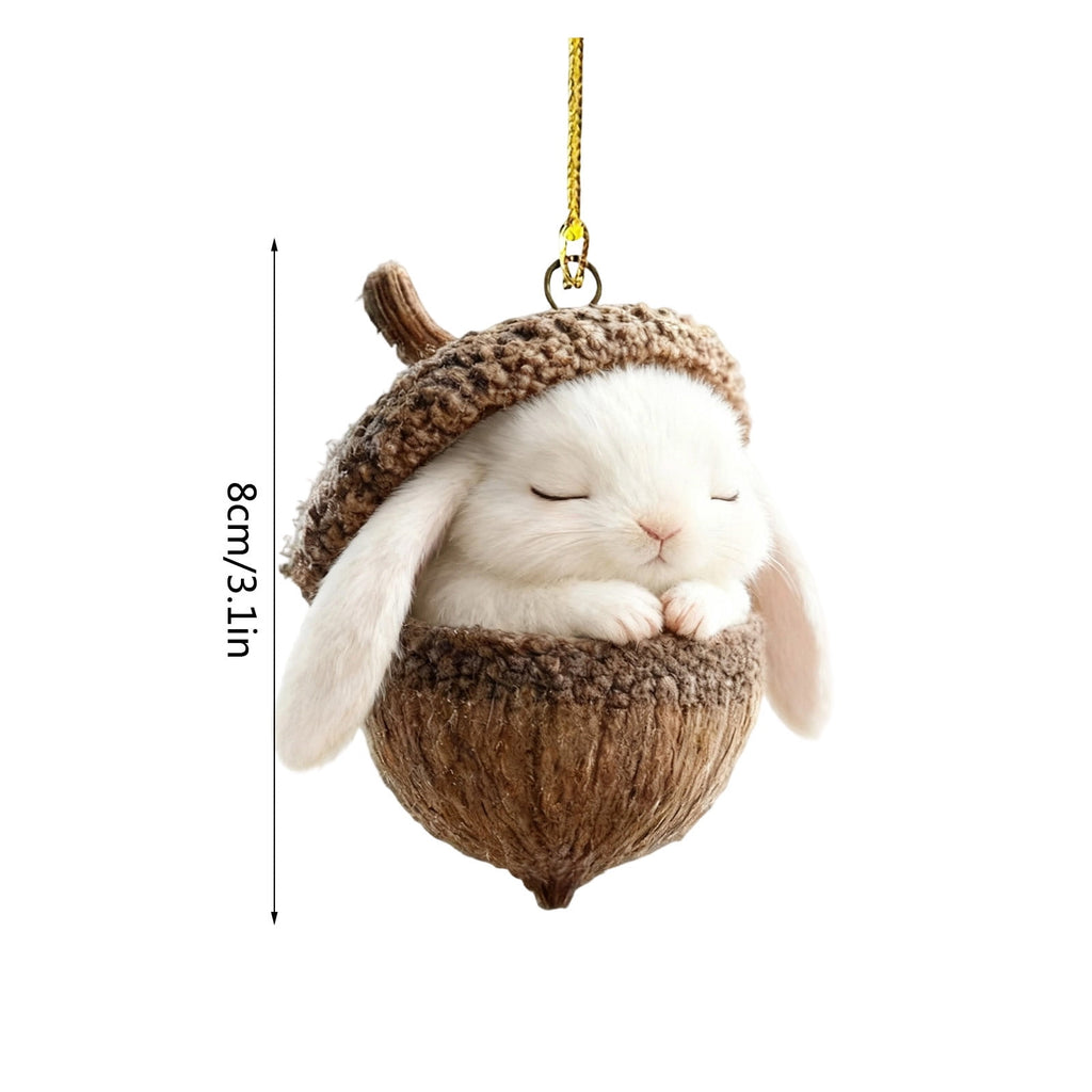 DAMAI Forest Animal Acorn Ornaments-2026 New Cozy Forest Christmas Ornaments, Cozy Forest Christmas Ornaments, Pine Cone Decoration Woodland Christmas Ornaments for Party Home Decor