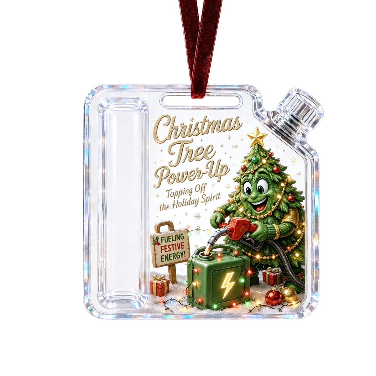 Christmas Cash Gift Stocking Shaped Ornament, Crystal-Clear Cash Holder Ornament with Xmas Stocking Design, Hanging Money Keepsake for Christmas Tree Wreath Garland, Surprise for Family Friends (F)