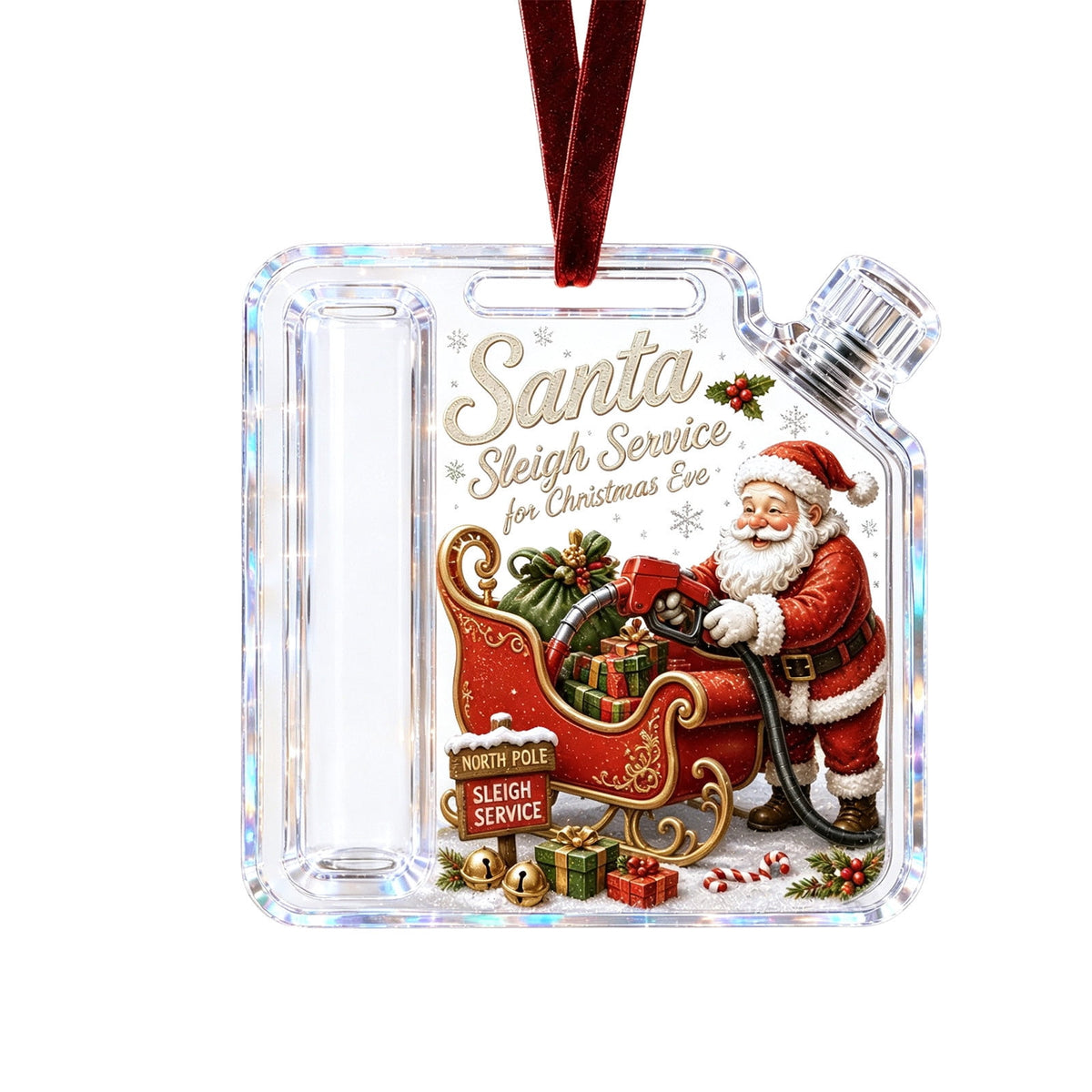 Christmas Cash Gift Stocking Shaped Ornament, Crystal-Clear Cash Holder Ornament with Xmas Stocking Design, Hanging Money Keepsake for Christmas Tree Wreath Garland, Surprise for Family Friends (F)
